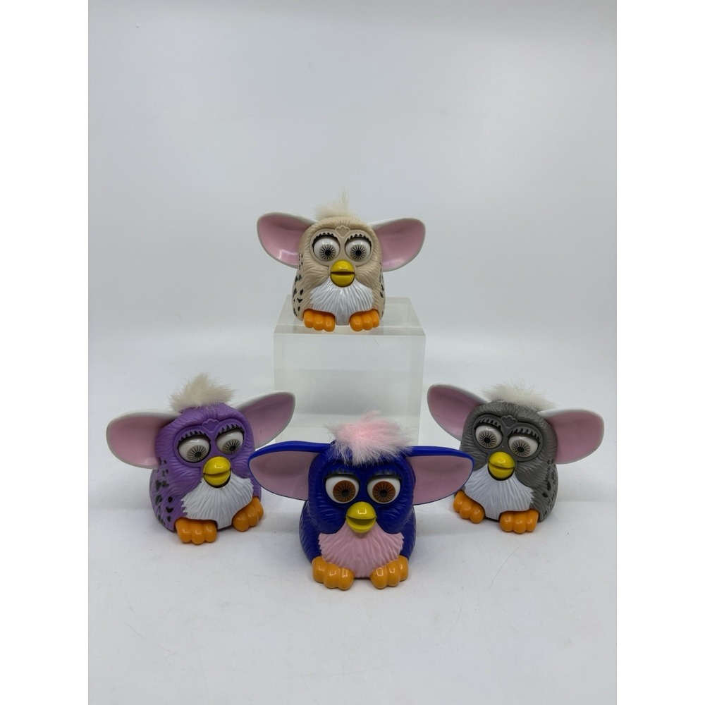 Lot of (4) Vintage Furby McDonald's Happy Meal Toys 1998 Tiger Cheetah - Picture 2 of 7